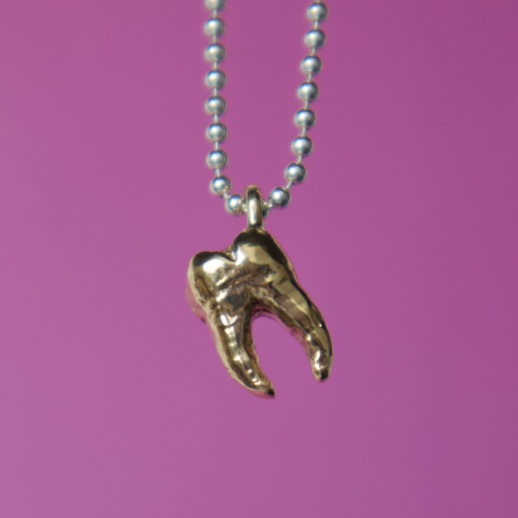 Bonus Tooth - 9KT Gold Molar Pendant