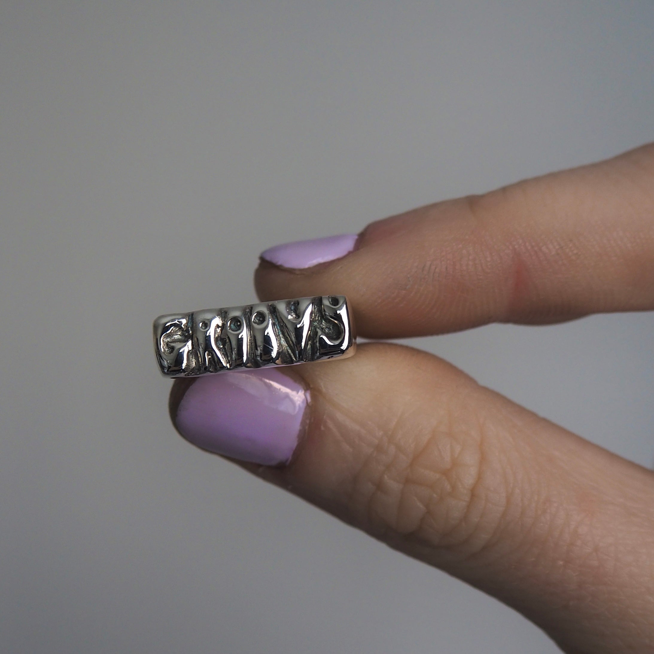 Love Letter Signet - Narrow - Sterling Silver