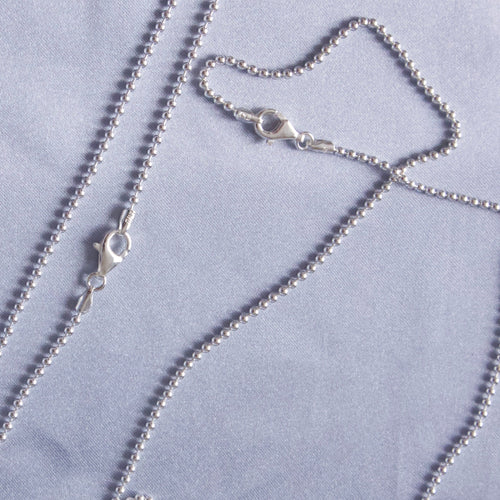 sterling silver tama chain ball chain with parrot clasp. 46cm and 50 cm chain.